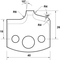 HW Profilmesser, 40mm, Nr. 041