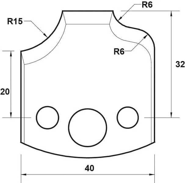 HW Profilmesser, 40mm, Nr. 044