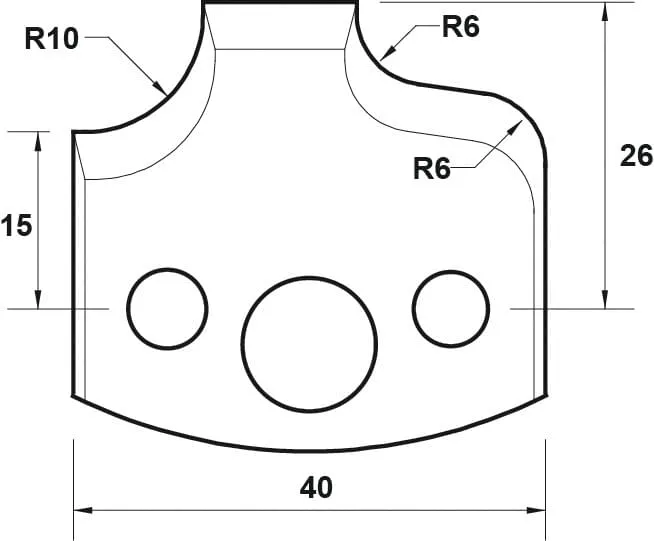 HW Profilmesser, 40mm, Nr. 045