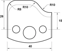 HW Profilmesser, 40mm, Nr. 049
