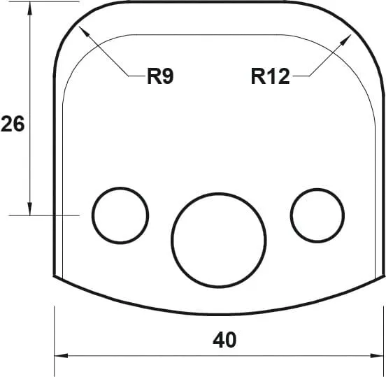 HW Profilmesser, 40mm, Nr. 050