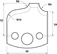 HW Profilmesser, 40mm, Nr. 064
