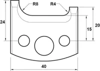 HW Profilmesser, 40mm, Nr. 070
