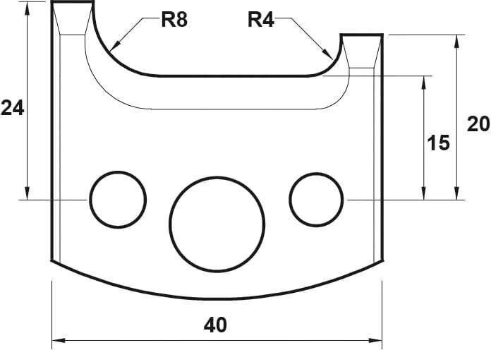HW Profilmesser, 40mm, Nr. 070