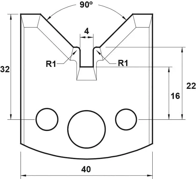 HW Profilmesser, 40mm, Nr. 072