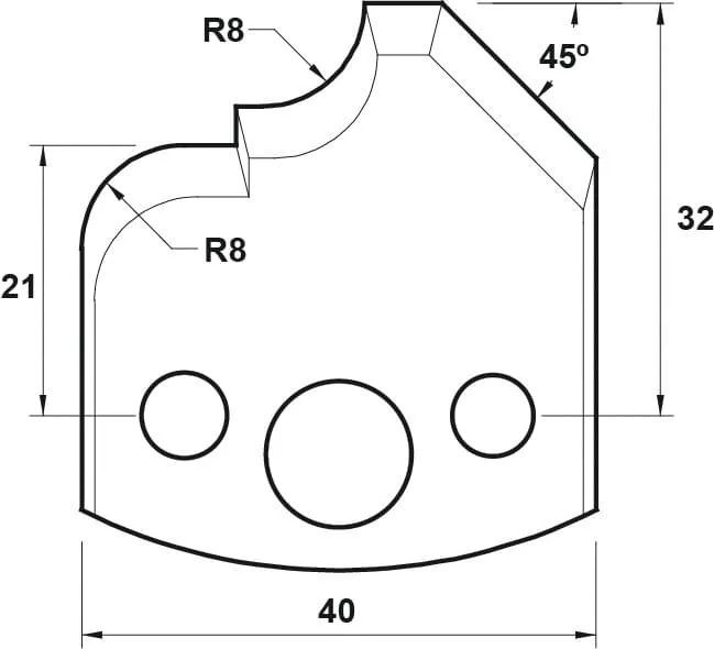 HW Profilmesser, 40mm, Nr. 073