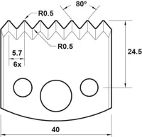 HW Profilmesser, 40mm, Nr. 077