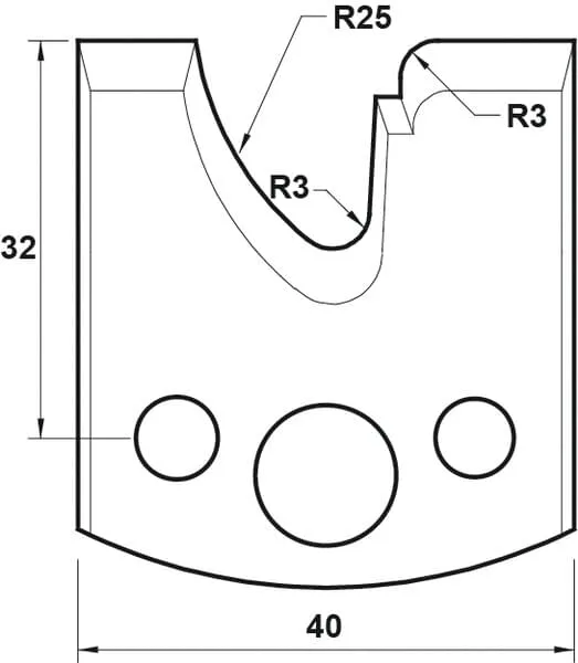 HW Profilmesser, 40mm, Nr. 078