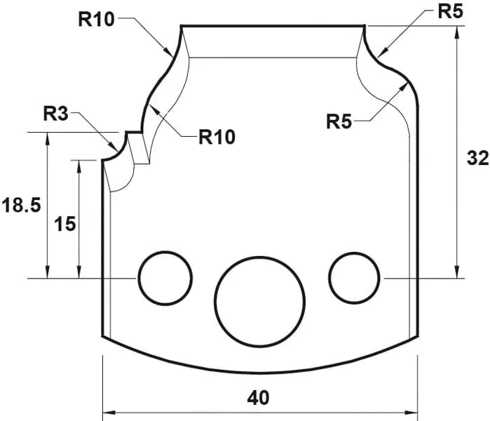 HW Profilmesser, 40mm, Nr. 079