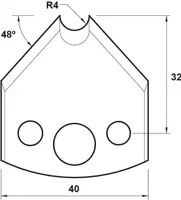 HW Profilmesser, 40mm, Nr. 080