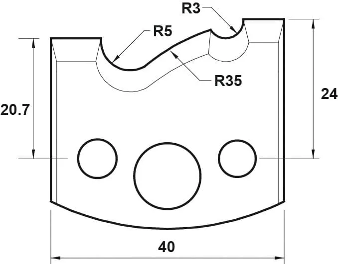 HW Profilmesser, 40mm, Nr. 081