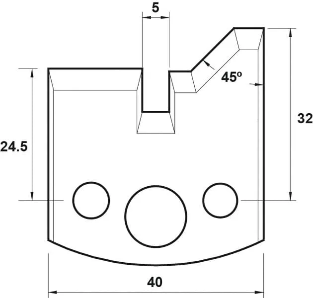 HW Profilmesser, 40mm, Nr. 083