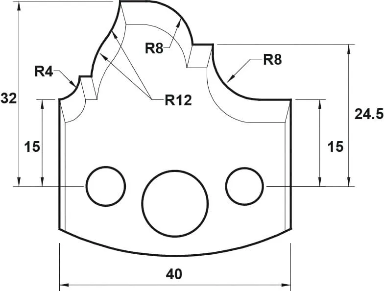 HW Profilmesser, 40mm, Nr. 089