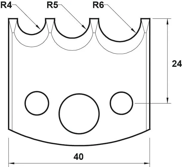 HW Profilmesser, 40mm, Nr. 090