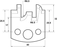 HW Profilmesser, 40mm, Nr. 096