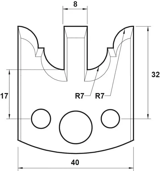 HW Profilmesser, 40mm, Nr. 098