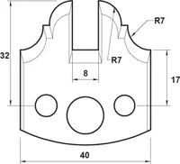 HW Profilmesser, 40mm, Nr. 099