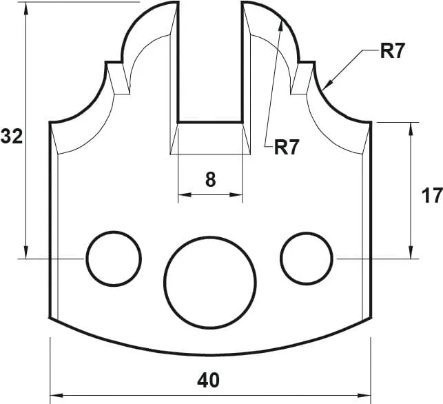 HW Profilmesser, 40mm, Nr. 099