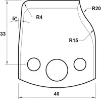 HW Profilmesser, 40mm, Nr. 100