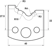 HW Profilmesser, 40mm, Nr. 102