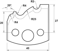 HW Profilmesser, 40mm, Nr. 103