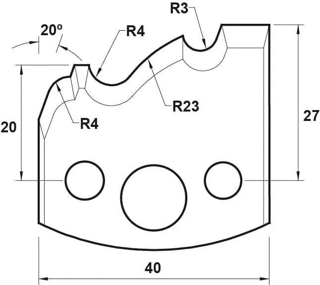 HW Profilmesser, 40mm, Nr. 103