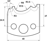 HW Profilmesser, 40mm, Nr. 104