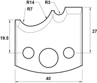 HW Profilmesser, 40mm, Nr. 105