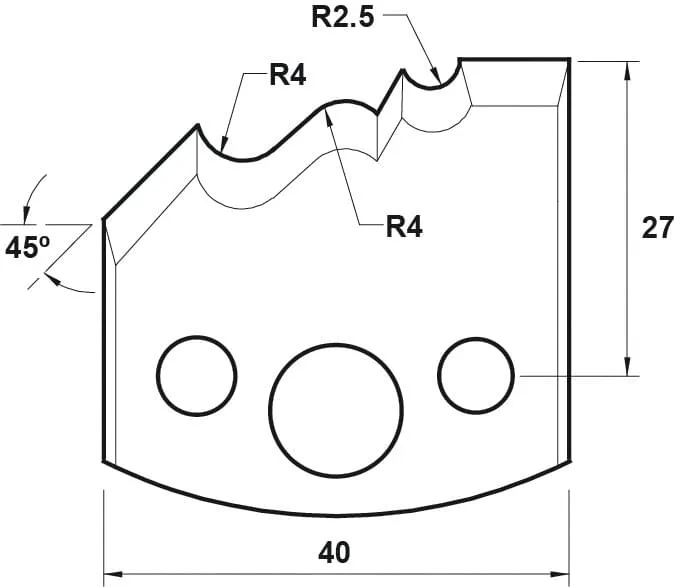 HW Profilmesser, 40mm, Nr. 107