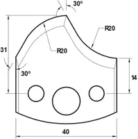 HW Profilmesser, 40mm, Nr. 120