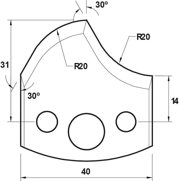 HW Profilmesser, 40mm, Nr. 120