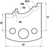 HW Profilmesser, 40mm, Nr. 121