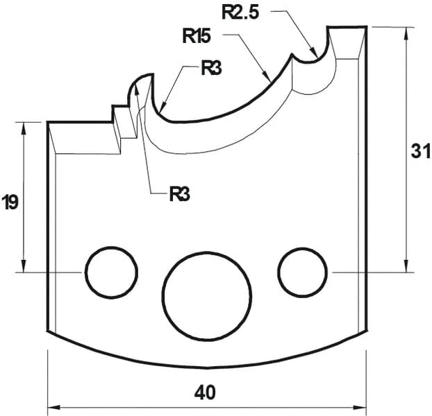 HW Profilmesser, 40mm, Nr. 121