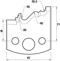 HW Profilmesser, 40mm, Nr. 122
