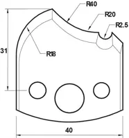 HW Profilmesser, 40mm, Nr. 123