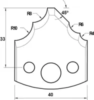 HW Profilmesser, 40mm, Nr. 125