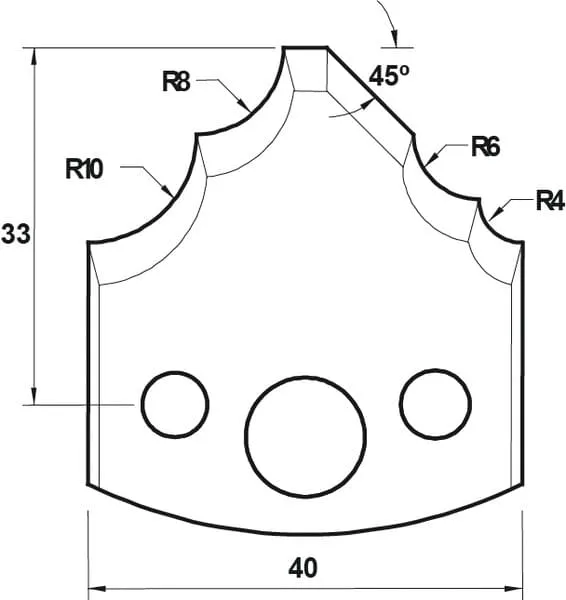 HW Profilmesser, 40mm, Nr. 125