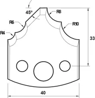 HW Profilmesser, 40mm, Nr. 126
