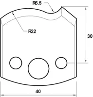 HW Profilmesser, 40mm, Nr. 128