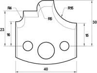 HW Profilmesser, 40mm, Nr. 129