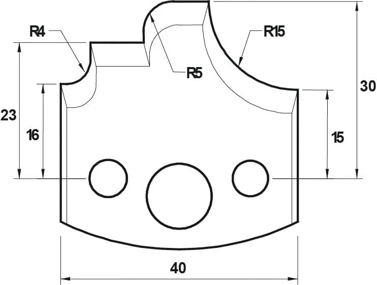 HW Profilmesser, 40mm, Nr. 129
