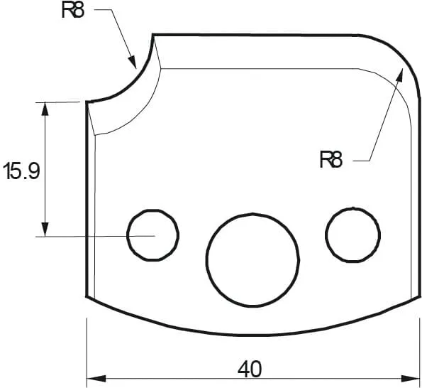 HW Profilmesser, 40mm, Nr. 174