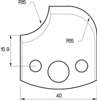 HW Profilmesser, 40mm, Nr. 177
