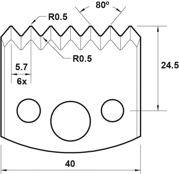 Abweiser, 40mm, Nr. 077
