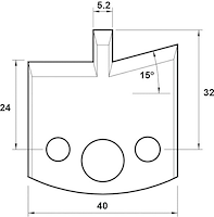 Abweiser, 40mm, Nr. 086