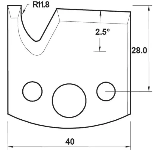 HS Profilmesser, 40mm, Nr. 135