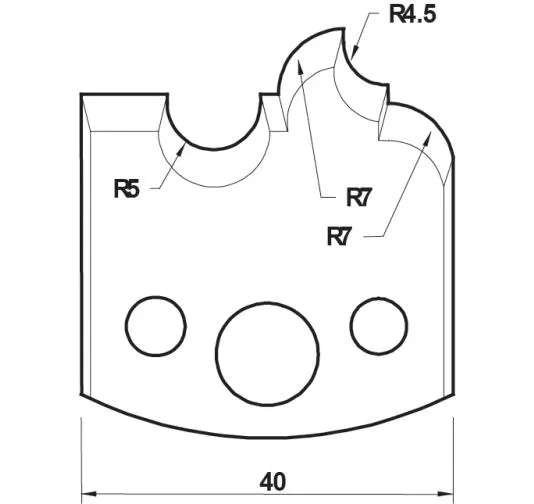 HS Profilmesser, 40mm, Nr. 140