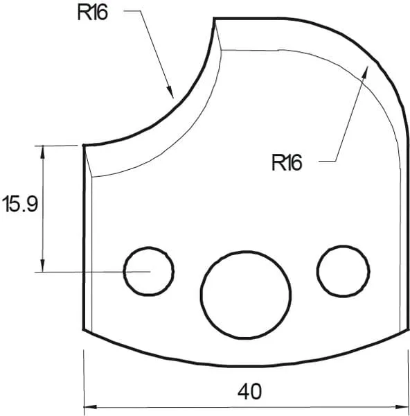 HS Profilmesser, 40mm, Nr. 178
