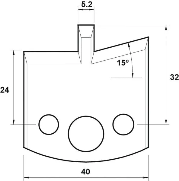 HW Profilstützplatte, 40mm, Nr. 086