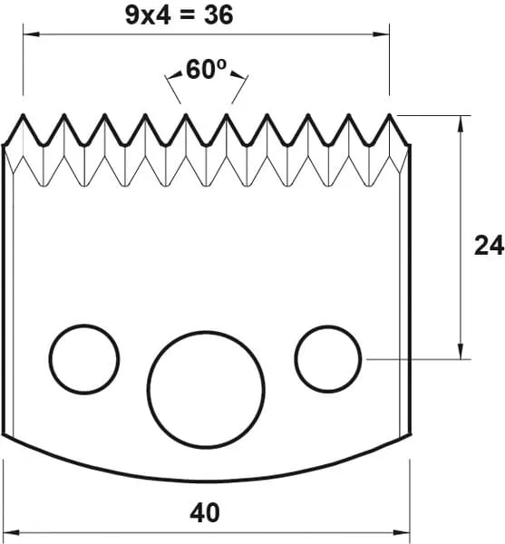 HW Profilstützplatte, 40mm, Nr. 117